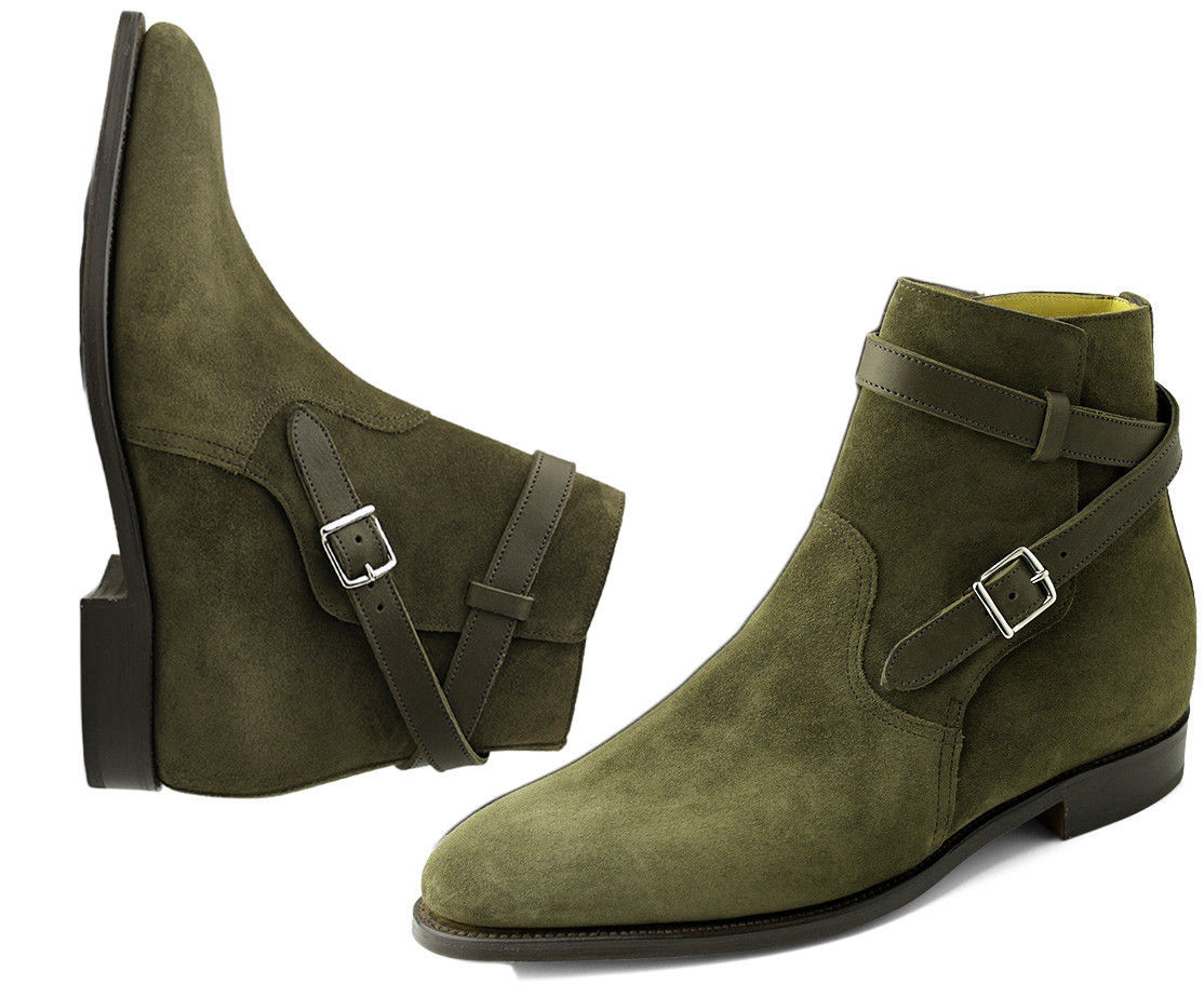 olive suede boots mens
