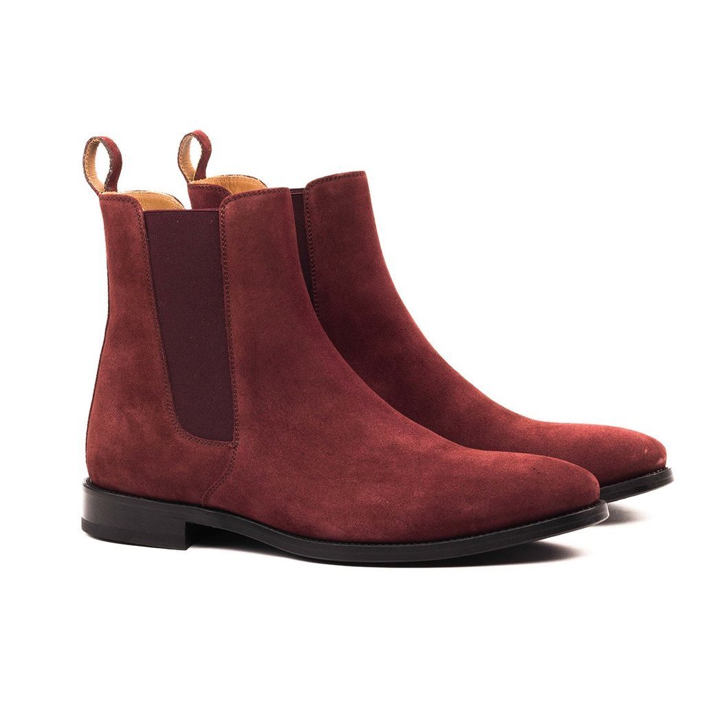 wine chelsea boots